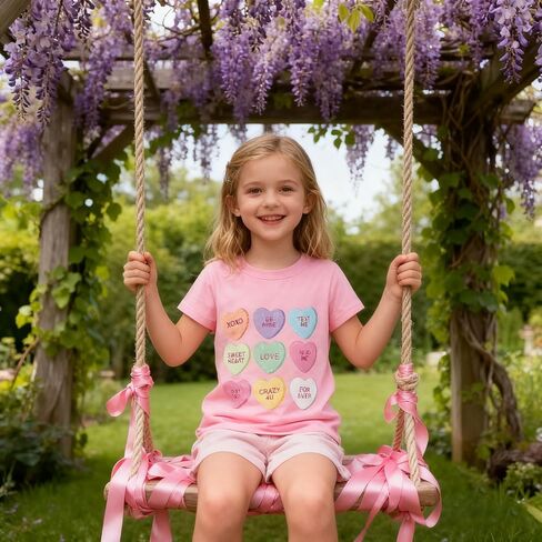 Todder Boys Girls Valentine's Shirt Kids Family Celebration Gifts Tees Tops 2-7 Years in Saudi Arabia