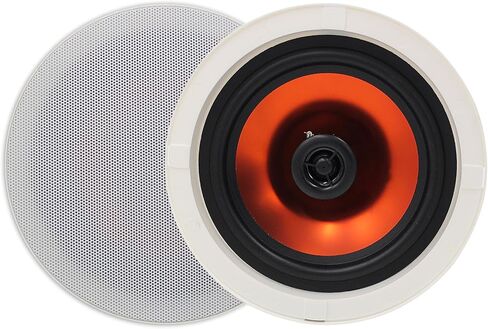 STUDIOFINIX 8-Inch Flush Mount Passive Ceiling Speakers, 400W Max Power Output Pair - Perfect for Clear Sound in Living Room, Office, Kitchen, Basement & Covered Patio (2 Speakers) in Saudi Arabia
