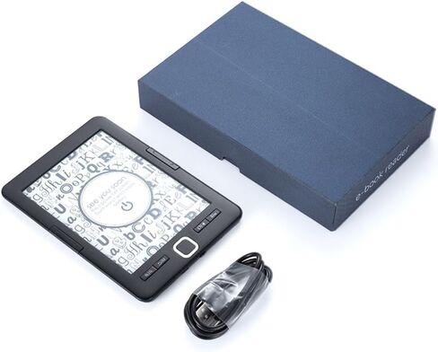 Docooler eReader, 6 Inch Glimmer-Free and Eye-Friendly Screen Reader, 8G of Storage PDF Reader with Protective Case, LED Display Light, Video, Audio, Dark Mode Option - Black in Saudi Arabia