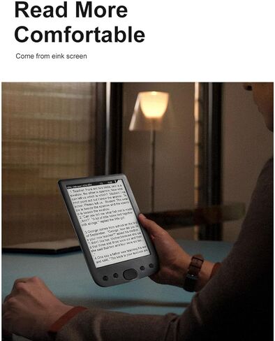 Tangxi 6 Inch E Reader, Portable E Book Reader with 800x600 Touch Screen, with Text Highlighting and Audio Playback, Support PDF EPUB MOBI, 2500mAh Battery, Protective Case (8G) in Saudi Arabia