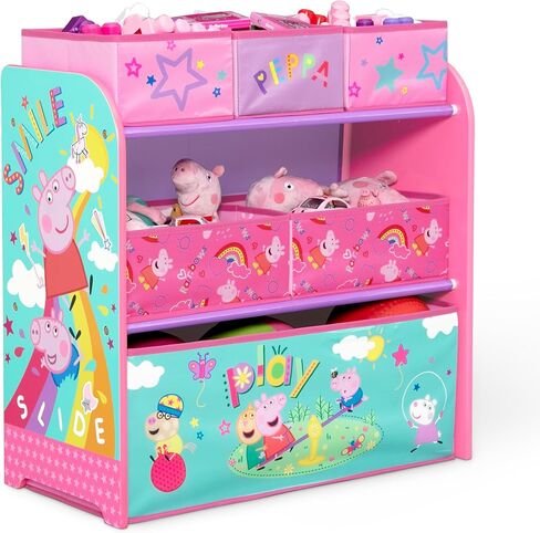 Delta Children - Peppa Pig Design & Store 6 Bin Toy Storage Organizer - Greenguard Gold Certified, Pink in Saudi Arabia