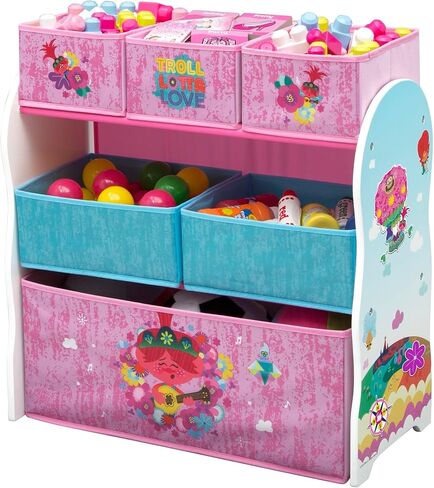 Delta Children - Peppa Pig Design & Store 6 Bin Toy Storage Organizer - Greenguard Gold Certified, Pink in Saudi Arabia