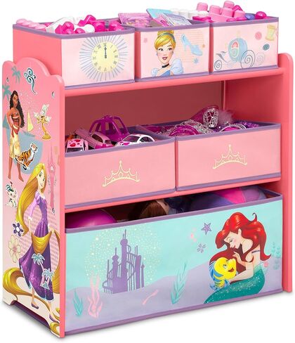 Delta Children - Peppa Pig Design & Store 6 Bin Toy Storage Organizer - Greenguard Gold Certified, Pink in Saudi Arabia