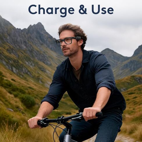 Portable Charger for RayBan Meta Gen2 Smart Glasses, Ultra-Light Wearable Mini Charger for Wayfarer, Headliner, Skyler, Clip-On Portable Accessory for Meta AI Glasses with USB-C Cable, Black in Saudi Arabia