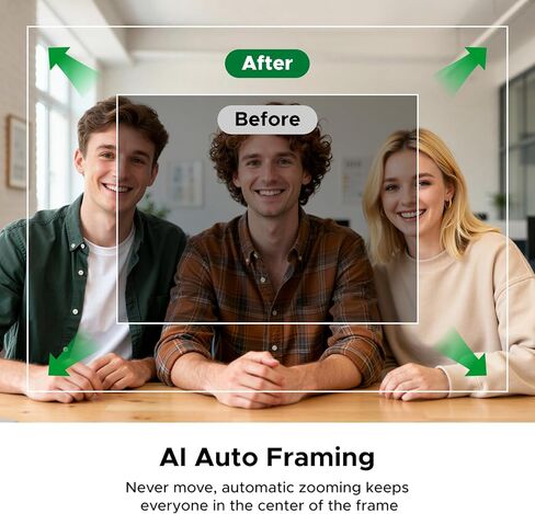 كاميرا ويب UGREEN FineCam 4K للكمبيوتر الشخصي مع 7 مرشحات تبديل، مستشعر 1/2 بوصة، تأطير تلقائي، وجه AE، ميكروفون AI لإلغاء الضوضاء، التحكم في الإيماءات، التركيز التلقائي PDAF للبث، المؤتمرات، التكبير، التبديل 2 in Kuwait
