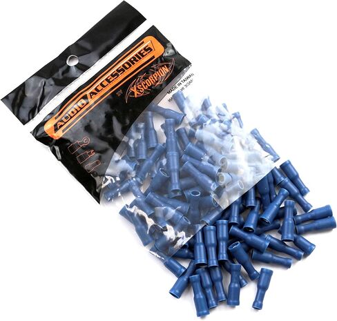 XScorpion FB1614B Car/Home 16-14 Gauge Female Bullet Connectors Blue in Saudi Arabia