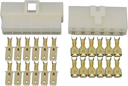 1 Set 6.3 MM Automotive Wiring Plug 1P 2 P 3P 4P 6P 8P 9P 10P 12P 14P Male and Female Butt Socket High Current Connector(12 Pin) in Saudi Arabia