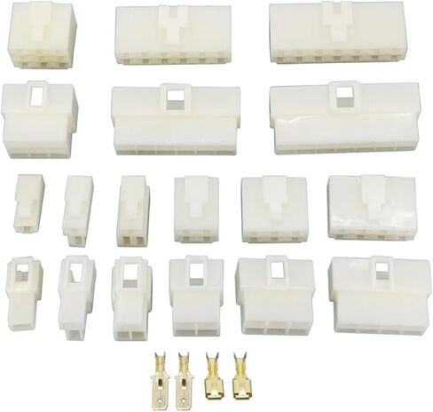 1 Set 6.3 MM Automotive Wiring Plug 1P 2 P 3P 4P 6P 8P 9P 10P 12P 14P Male and Female Butt Socket High Current Connector(12 Pin) in Saudi Arabia