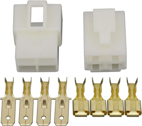 1 Set 6.3 MM Automotive Wiring Plug 1P 2 P 3P 4P 6P 8P 9P 10P 12P 14P Male and Female Butt Socket High Current Connector(12 Pin) in Saudi Arabia