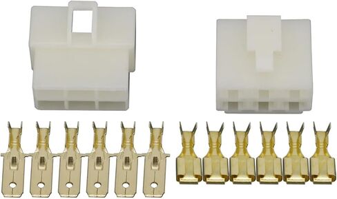 1 Set 6.3 MM Automotive Wiring Plug 1P 2 P 3P 4P 6P 8P 9P 10P 12P 14P Male and Female Butt Socket High Current Connector(12 Pin) in Saudi Arabia