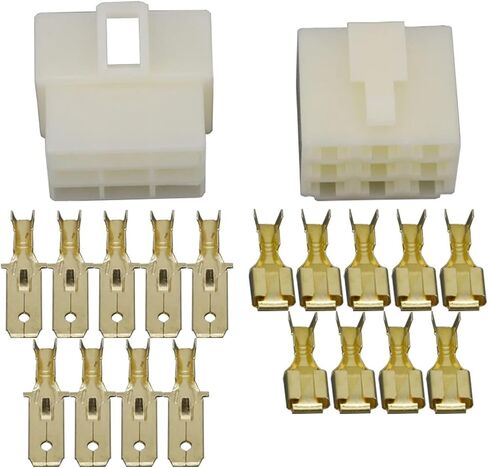 1 Set 6.3 MM Automotive Wiring Plug 1P 2 P 3P 4P 6P 8P 9P 10P 12P 14P Male and Female Butt Socket High Current Connector(12 Pin) in Saudi Arabia