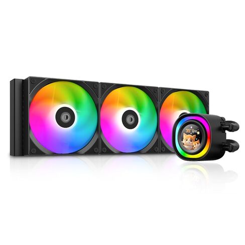 ID-COOLING FX360 LCD White – Premium 360mm AIO Liquid CPU Cooler with 1.48″ Full-Color LCD Display, 350W TDP, Intel LGA1851/1700 & AMD AM5/AM4 Support in Saudi Arabia