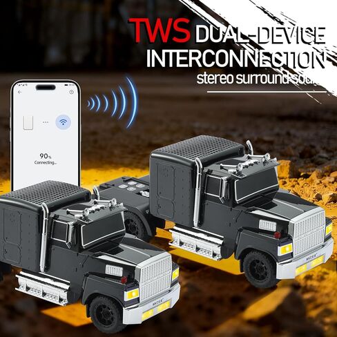 مكبر صوت بلوتوث من أمريكان تراك مع صوت عالي الدقة، وإقران TWS، وإضاءة LED للحفلات، ولوحة تشغيل، وميكروفون مدمج، ومكبر صوت محمول طراز السيارة للحفلات، والشاطئ، والأنشطة الخارجية (أسود) in Kuwait