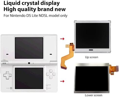 أدوات شاشة عرض LCD تعمل باللمس علوية/سفلية/علوية/سفلية بديلة لنينتندو DS Lite DSL NDSL in Saudi Arabia