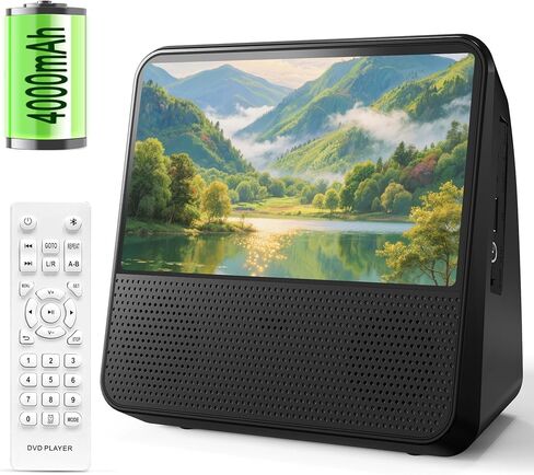 9.8 "مشغل أقراص DVD المحمولة للسيارة ، شاشة عالية الدقة 7 بوصة ، مشغل DVD السفر المدمج في مكبرات الصوت المزدوجة HIFI ، بطارية قابلة لإعادة الشحن 6 ساعات ، Bluetooth/USB/AUX PORT/SYNC TV/REFER in Kuwait