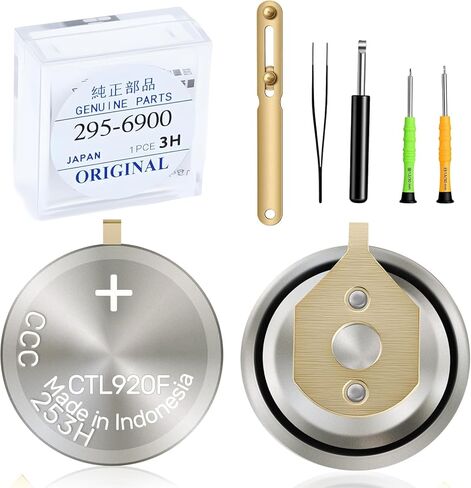 بطارية ساعة 295-6900 متوافقة مع سيتيزن إيكو درايف 295-6900 CTL920F تناسب E210 E260 E270 E310 E600 E610 E690 G900 H610 U706 بطارية قابلة لإعادة الشحن بمكثف مختوم in Kuwait