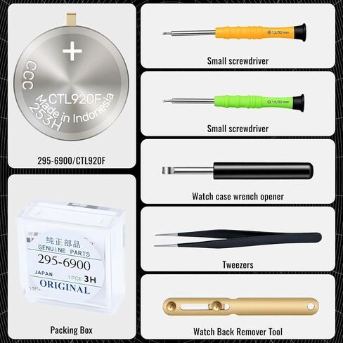 بطارية ساعة 295-6900 متوافقة مع سيتيزن إيكو درايف 295-6900 CTL920F تناسب E210 E260 E270 E310 E600 E610 E690 G900 H610 U706 بطارية قابلة لإعادة الشحن بمكثف مختوم in Kuwait