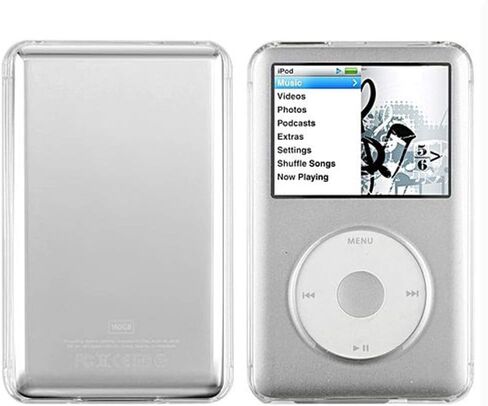 Full Protective New Clear Crystal Hard Shell Skin Cover Case for iPod Classic 7th Gen 120GB 160GB, 6th Gen 80GB 120GB (6/7 Gen Thin Models),Video 30GB + Screen Protector (Hard case and Soft Film) in Kuwait