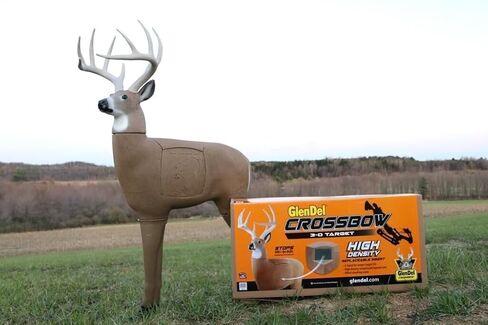 GLENDEL Crossbow Buck هدف الغزلان للرماية ثلاثي الأبعاد مع قلب قابل للاستبدال، حجم الحياة 200 رطل، بني in Kuwait