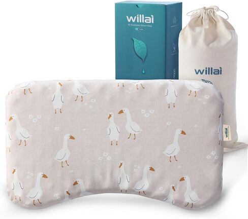 Toddler Pillow with Removable Pillowcase, willai 17.5X11.5inch Soft Breathable Kids Pillow, Machine Washable Toddler Pillow, Ergonomic Small Children Pillow for Boys and Girls Ages 3-5 Years (Dolphin) in Saudi Arabia