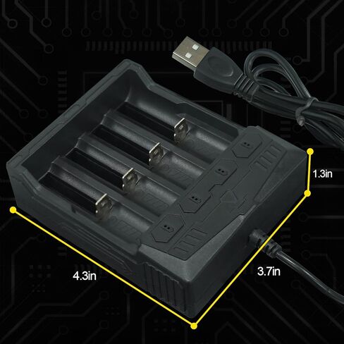 18650 Battery Charger 4 Bay Two Way Smart Universal Charger for Rechargeable Batteries Lithium Li-ion IMR INR ICR 10440 14500 16340 20700 21700 22700 26650 26700 No Battery in Saudi Arabia
