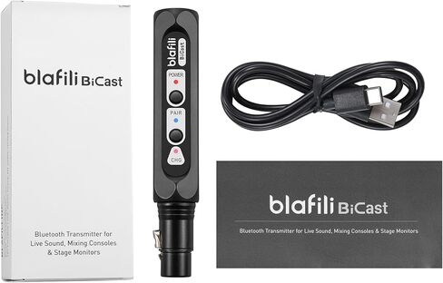Bicast - جهاز إرسال صوت XLR وUSB-C بلوتوث 5.2 للخلاطات وأنظمة PA - aptX HD/متكيف، تيار إلى 2 مكبرات صوت بلوتوث/أجهزة استقبال في وقت واحد، بطارية 16 ساعة، تدفق صوتي احترافي in Kuwait