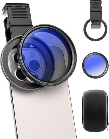 MIAO LAB 67mm CPL Filter for Phone, HD Polarizing Filter & Universal Cell Phone Clip, with Carrying Pouch & Cleaning Cloth, for iPhone 16/15/14, Samsung Galaxy & All Smartphones in Kuwait