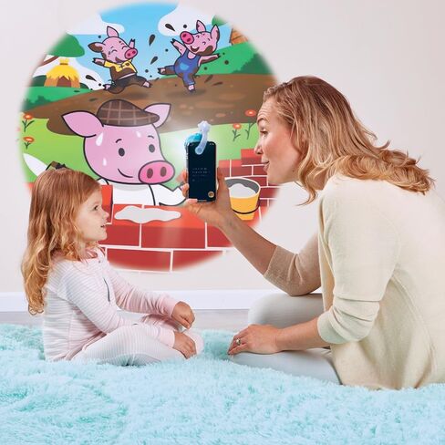 جهاز عرض Moonlite Storytime، جهاز عرض سحري لكتب الأطفال وقت النوم لتجربة قراءة غامرة، جهاز عرض القصص القصيرة المتوافق مع الهاتف الذكي، متعة التعلم التفاعلي للأطفال in Saudi Arabia