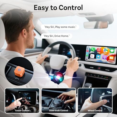 OTTOCAST Mini 3.0 (Pot) 2025 2-in-1 Wireless CarPlay/Android Auto Adapter, 5GHz WiFi, Auto Connect for 2016+ Cars in Saudi Arabia