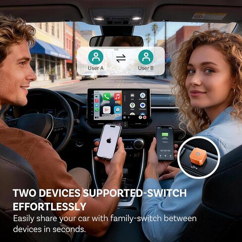 OTTOCAST Mini 3.0 (Pot) 2025 2-in-1 Wireless CarPlay/Android Auto Adapter, 5GHz WiFi, Auto Connect for 2016+ Cars in Saudi Arabia