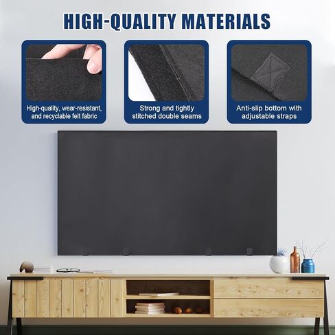 TV Cover Moving Dust Anti-Scratch Screen Cover, Suitable for Moving 60-65 Inch Flat-Screen TVs，Protect Flat-Screen TV House Moving, Home Renovations, and Pet Scratches，Lncludes Bottom Strap in Saudi Arabia