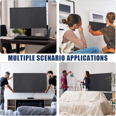 TV Cover Moving Dust Anti-Scratch Screen Cover, Suitable for Moving 60-65 Inch Flat-Screen TVs，Protect Flat-Screen TV House Moving, Home Renovations, and Pet Scratches，Lncludes Bottom Strap in Saudi Arabia