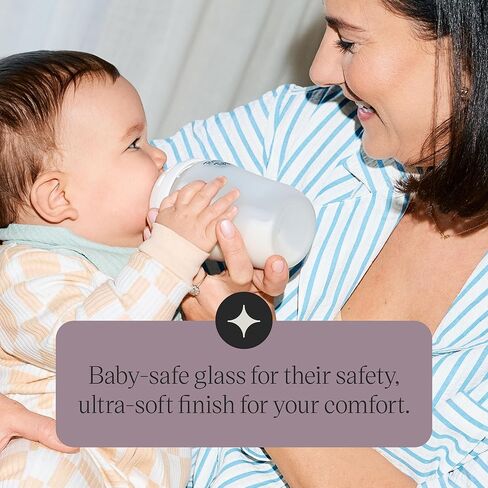 Tommee Tippee Natural Start Silicone Coated Glass Baby Bottles for Feeding from Newborn Up, 5oz, 2 Pack in Saudi Arabia