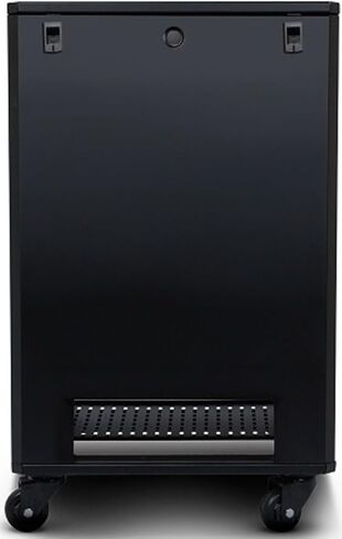 Strong SR-FS-SYSTEM-DC-15U FS-Series 15U Rack System with DC Fans, Steel with 24" Deep Black Powder Coat/Tinted & Tempered Glass Door, 750 lbs Maximum Load Weight, Low-Profile Casters in Saudi Arabia