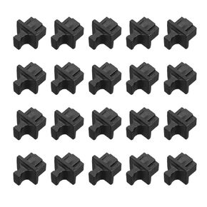 أغطية أغطية الغبار MECCANIXITY RJ45، أغطية حماية لمنفذ إيثرنت من السيليكون RJ45 سوداء لمحولات الوسائط، جهاز التوجيه، المودم، أجهزة الكمبيوتر المحمولة، لوحة الشبكة، حزمة من 20 in Kuwait
