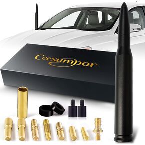 7.8in 50 Cal Bullet Antenna Black Antenna for Truck Car Antenna Replacement Truck Antenna Slverado 1500 Bullet Antenna Ford f150 f250 f350 GMC Sierra 1500 ram 1500 Jeep Dodge (Black) in Saudi Arabia
