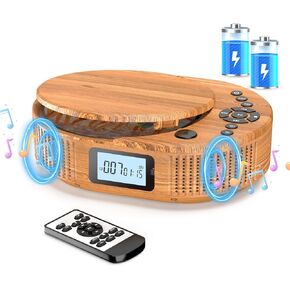 CD Player Portable, FELEMAN Upgraded Portable CD Player & Bluetooth Speaker 2 in 1 Combo, Rechargeable Boombox CD Players for Car/Home with Remote Control, FM Radio, Support AUX/USB, Headphone Jack in Kuwait