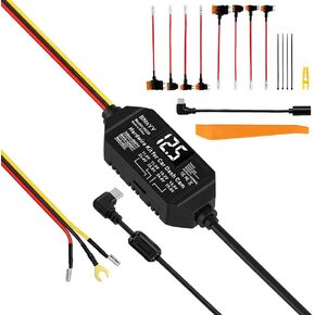 USB-C Hardwire Kit for Dash Cam with Acc Detection, 4-Level Adjustable Low Voltage Protection & Automatic LED Voltmeter, 3-Lead Power Cable for Dash Camera Parking Mode & Continuous Recording in Saudi Arabia