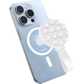 Magnetic Suction Phone Case Mount, Silicone Suction Cup Grip Stand for Mag-Safe Case, Hands-Free Phone Holder for iPhone 16/15/14 Pro Max, TikTok Videos, Selfies, Women Gift (Light Pink)911001A (Pink) in Kuwait