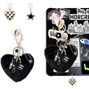 مجموعة ملحقات SAANG & JAT Y2K Kindle، سلسلة مفاتيح Dice Star متوافقة مع القارئ الإلكتروني Kindle Paperwhite الجيل الحادي عشر/الثاني عشر، تتضمن سحر سدادة الغبار من النوع C/USB C، مثالية لديدان الكتب in Kuwait