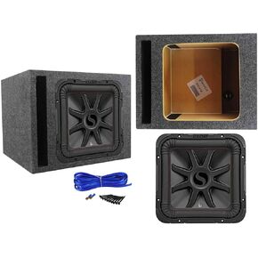 مضخم صوت Kicker 45L7R124 مقاس 12 بوصة بقدرة 1200 وات L7R Solo-Baric L7R124+صندوق مزود بفتحات تهوية in Kuwait