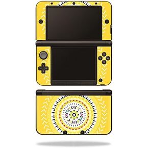 غلاف MightySkins متوافق مع جهاز Nintendo 3DS XL الأصلي (موديلات 2012-2014) غلاف لاصق أصفر أزتيك in Kuwait