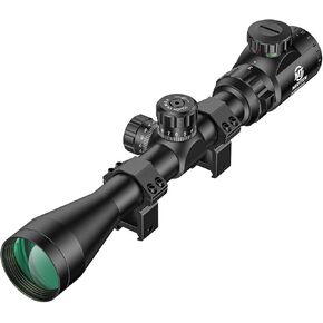 Midten 3-9x40 Rifle Scope for .22 Caliber Rifles with Locking Turret, Zero Reset, Red and Green Illuminated Crosshair Reticle, 1 inch Tube SFP Riflescope with 20mm Scope Rings in Kuwait