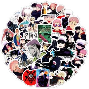 50Pcs Manga Jujutsu Kaisen Stickers Mixed Pack Hot Cartoon Anime Stickers Decorative Sticker for Kids Teens Adults Waterproof Sticker for Water Bottle Laptop (Zs) in Saudi Arabia