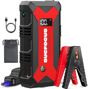 Car Battery Jump Starter, 1500A Jumper Starter Portable (for 6.0L Gas or 3.0L Diesel Engine), Jump Box, Jump Start Battery Pack with Jumper Cable, LED Light, USB QC3.0 in Saudi Arabia
