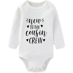 New to the Cousin Crew Baby Bodysuits, Long Sleeve Romper, Cousins Infant Outfits for Girls Boys 0-24 Months in Saudi Arabia