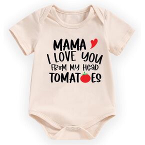 ملابس للرضع من hrcfbk للأولاد والبنات حديثي الولادة بأكمام قصيرة مطبوع عليها حروف مضحكة تكشف عن ملابس إعلان الحمل in Kuwait