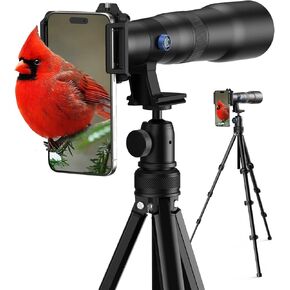 عدسة APEXEL 50x Telephoto لهواتف iPhone و Android | الحياة البرية القمر تصوير تلسكوب أحادي | مع مشبك عالمي وحامل ثلاثي القوائم | عدسة تكبير بصرية عالية الوضوح لمشاهدة المناظر الطبيعية المستهدفة in Kuwait