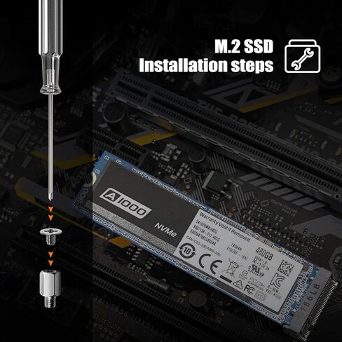 طقم براغي M.2 Nvme SSD 30 قطعة، براغي M.2 للتثبيت والتركيب للوحة الأم Asus ASRock Gigabyte MSI وNvme SSD، لإصلاح أجهزة الكمبيوتر المحمول والأعمال اليدوية in Saudi Arabia