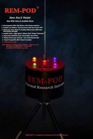 REM-POD Rev 3، كشف هامش المجال، + المزيد من الترقيات: عمر البطارية 60 ساعة، 5 مستويات حساسية، كشف انحراف درجة الحرارة التلقائي، مقياس عمر البطارية، هوائي قابل للطي، حامل ثلاثي الأرجل in Saudi Arabia